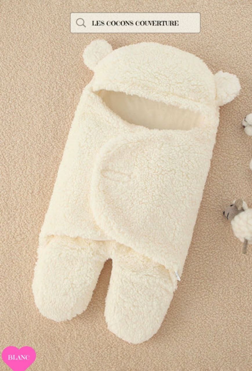 🧸 بطانية الدب للأطفال – من 0 إلى 12 شهر