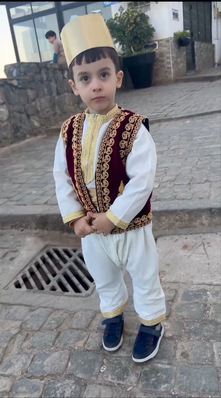 🎉🎁لباس عاصمي تقليدي 6 قطع  للأطفال من 3 أشهر الى 8 سنوات 👶
