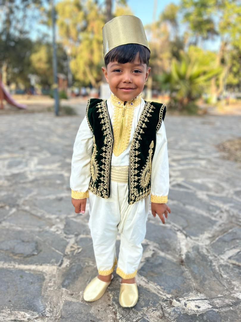 🎉🎁لباس عاصمي تقليدي 6 قطع  للأطفال من 3 أشهر الى 8 سنوات 👶